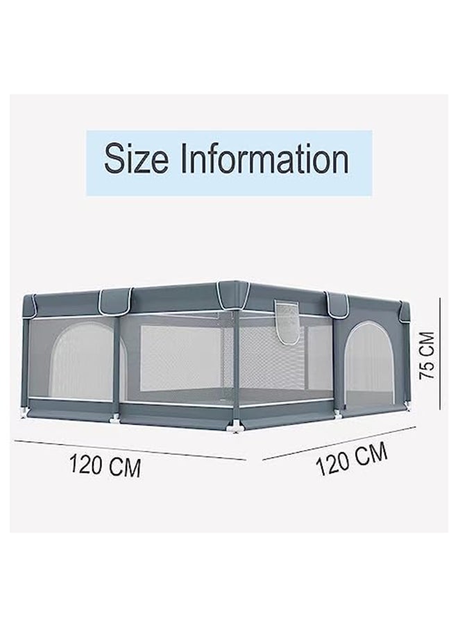 SKY-TOUCH Baby Extra Large Playard, Grey, 120 CM X 120 CM  - Image 2