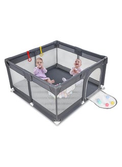 SKY-TOUCH Baby Extra Large Playard, Grey, 120 CM X 120 CM  - Image 3