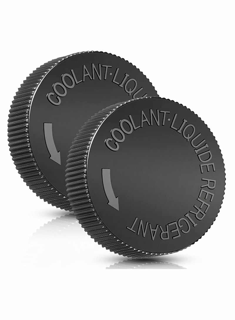 Coolant Reservoir Cap 21712-79900 Black Radiator Overflow Tank Lid Cap Radiator Liquid Storage Cover Compatible with Infiniti Nissan Renault Engine Radiator Water Tank Caps Coolant Caps 2 PCS - Image 1
