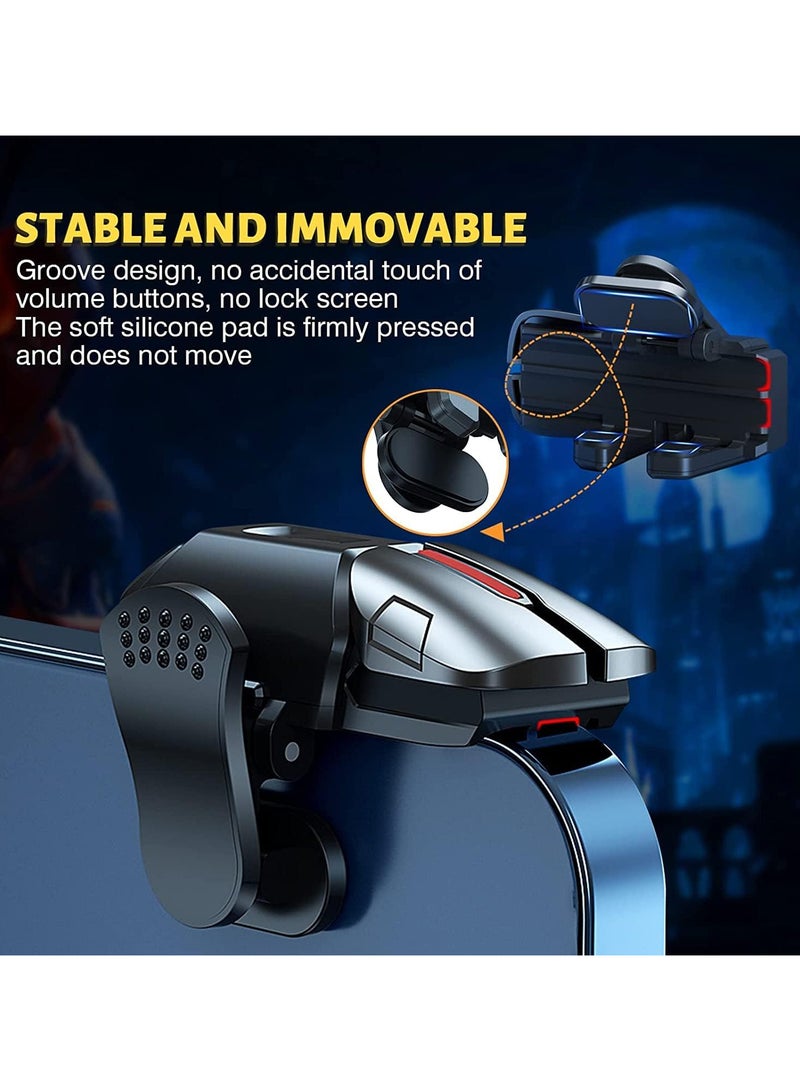 Mobile Game Controller Trigger, 6 Finger Game Trigger, Sensitive Shoot Target&Metal Buttons for PUBG/Fortnite/Call of Duty/Rules of Survival and many other games  - Image 3
