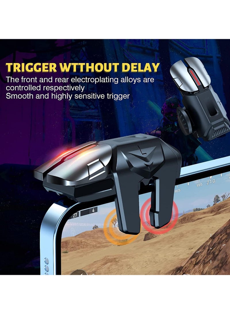 Mobile Game Controller Trigger, 6 Finger Game Trigger, Sensitive Shoot Target&Metal Buttons for PUBG/Fortnite/Call of Duty/Rules of Survival and many other games  - Image 4