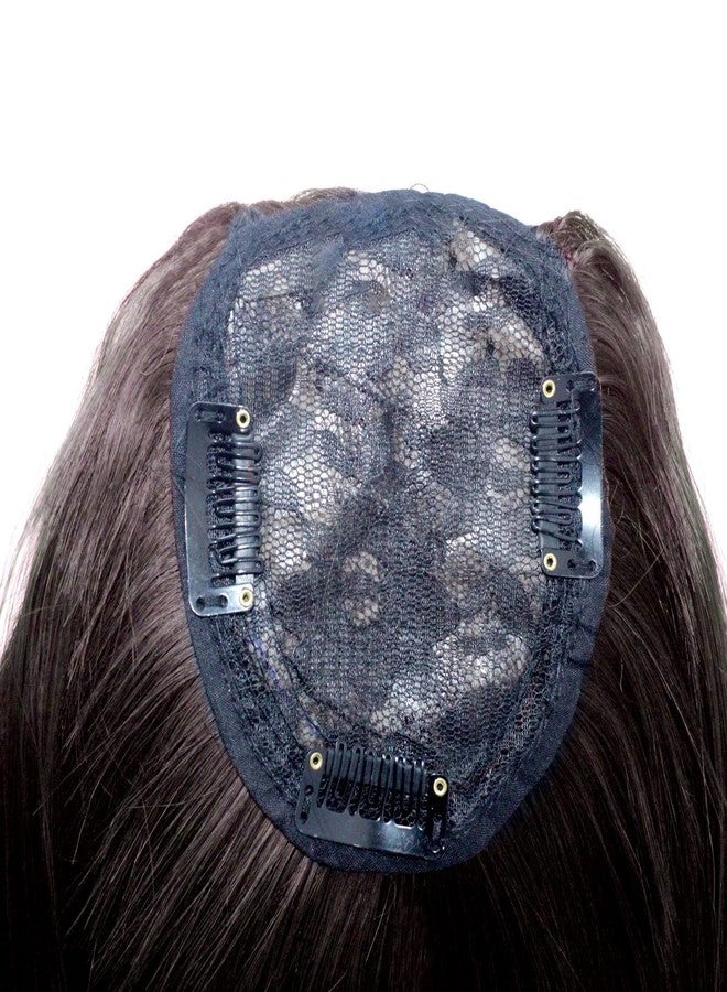 Glan Silk Base Hair Closure Hair Toppers for Thinning Hairs for Women Girls Natural Brown - Image 2