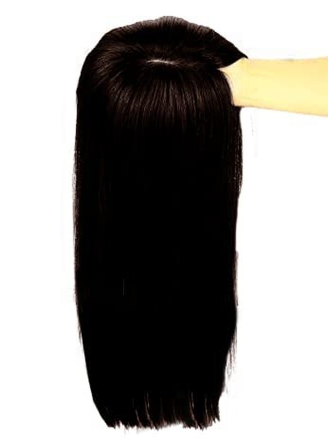 Glan Silk Base Hair Closure Hair Toppers for Thinning Hairs for Women Girls Natural Brown - Image 4