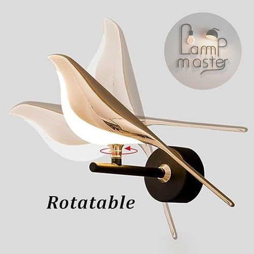 Lamp master Golden Bird Wall Light for Living Room, Modern Wall Lamps for Bedroom, Wall Lights for Home Decoration, Bedside Wall Lamp Scone for resturant/Cafe - Image 4