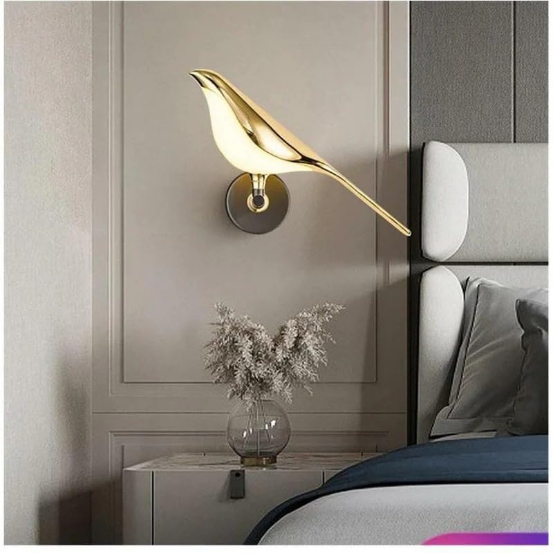 Lamp master Golden Bird Wall Light for Living Room, Modern Wall Lamps for Bedroom, Wall Lights for Home Decoration, Bedside Wall Lamp Scone for resturant/Cafe - Image 2