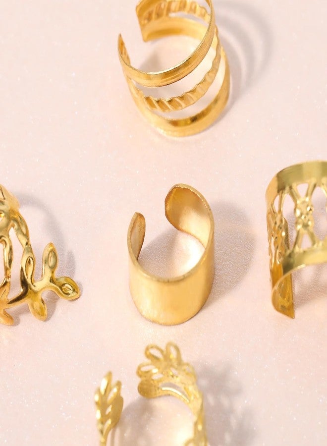 Pmeixcy 50 Pieces Gold Hair Jewelry for Braids, Loc Jewelry for Dreadlocks Jewelrys Accessories Metal Gold Rings Cuffs Clip Hair Braids Decorations for Women and Girls - Image 3