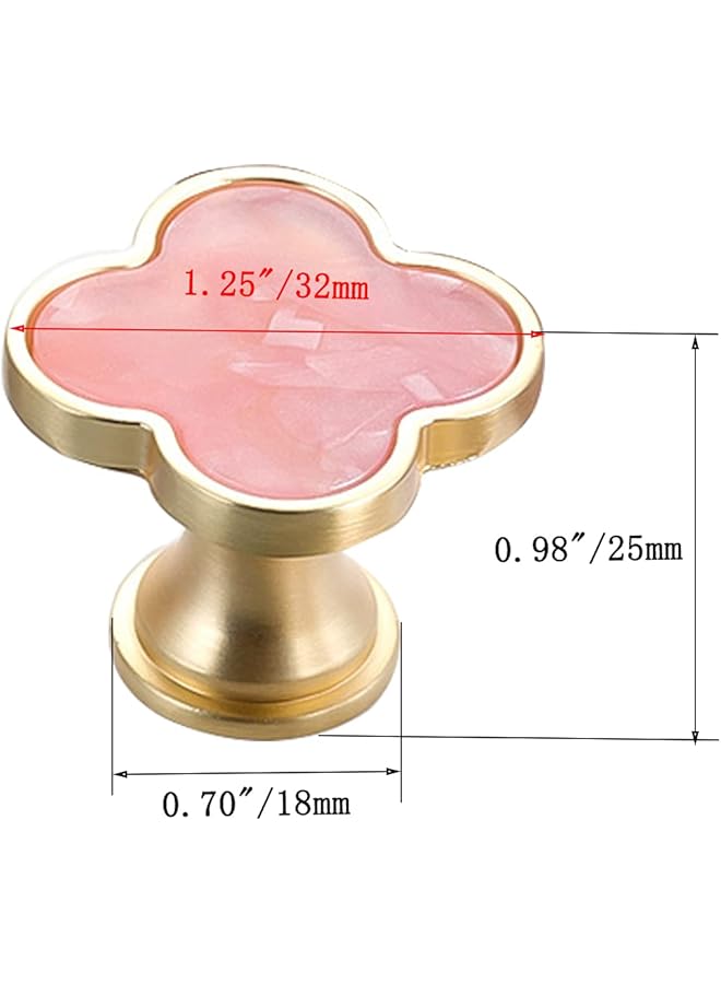 Oasisgalore 6 Pcs Drawer Handles Clover Knobs Dresser Cabinets Kitchen Cupboard Pulls Drawer Wardrobe Shoe Cabinet Pulls Furniture Coffee Table - Image 2