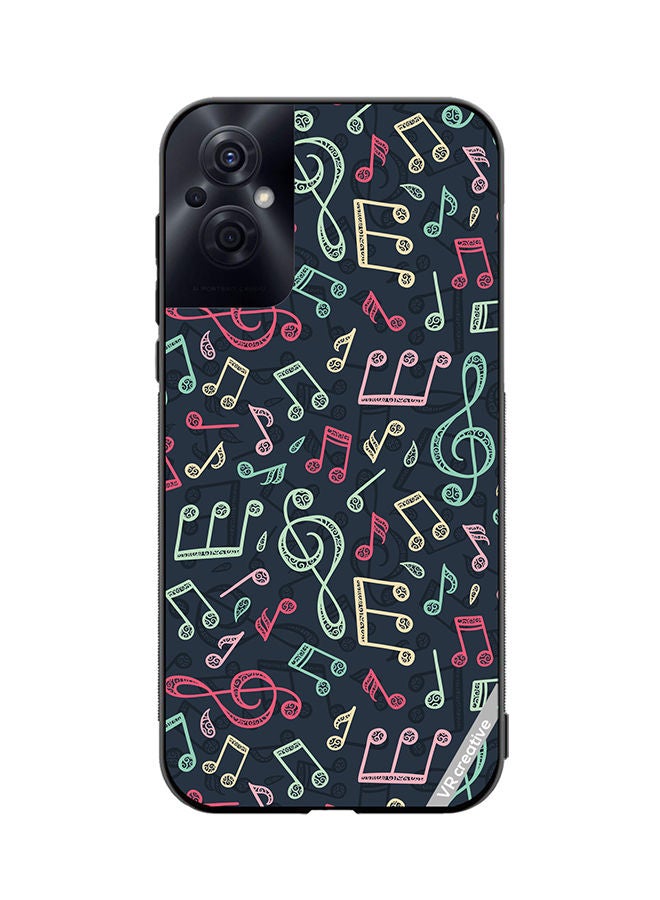 VR CREATIVE Protective Case Cover For Oppo Reno8 Z Music Pattern Design Multicolour - Image 1