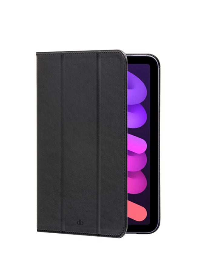 DBRAMANTE1928 - dbramante1928 iPad Mini 6th Gen. Copenhagen Leather Folio Case Oslo - Black - Image 1