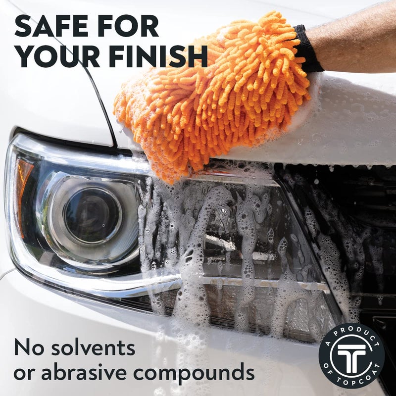 TopCoat PolyWash Concentrated, PH-Neutral Car Wash Soap, Leaves a Hydrophobic Barrier and Prevents Water Spots, Use as Foam Cannon Soap, 16 oz Car Soap Bottle - Image 3