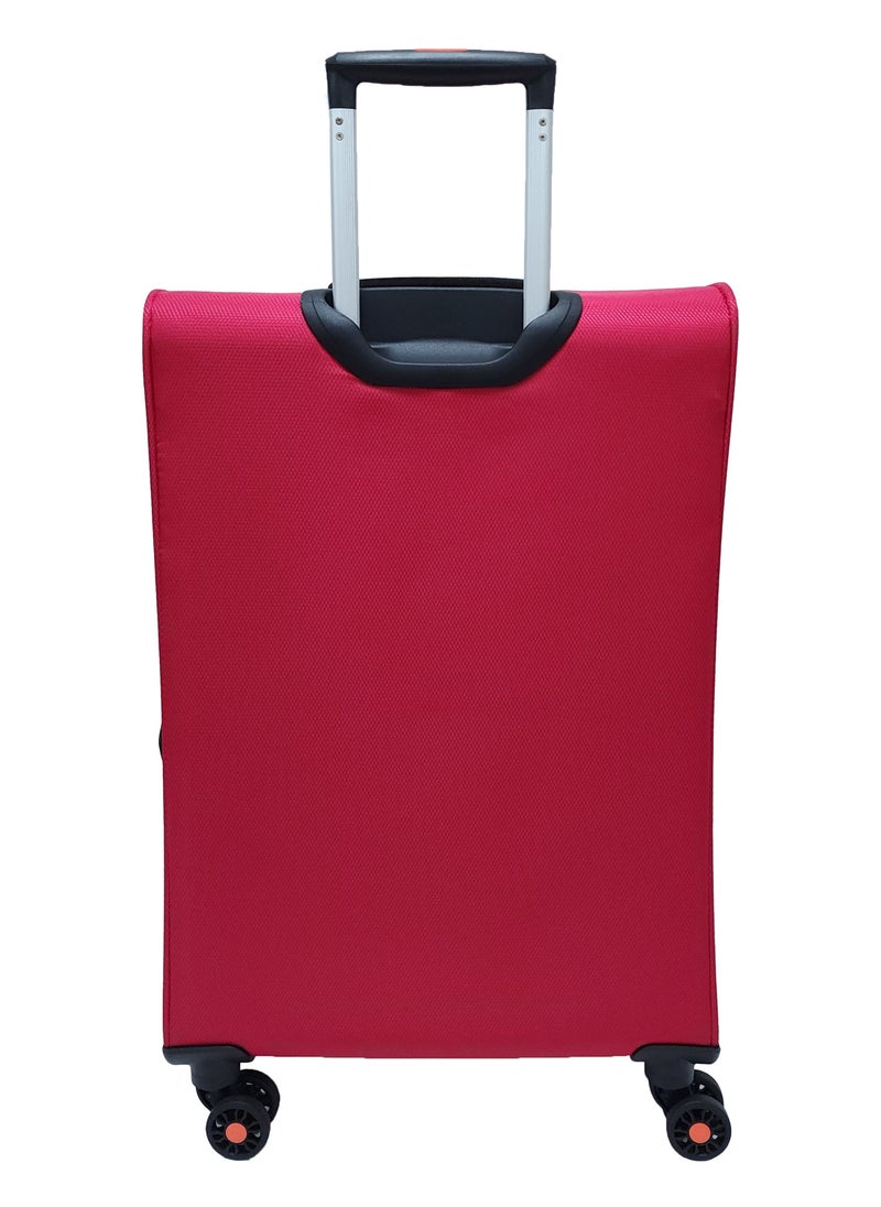 Track Softside 3 Piece Luggage Trolley Set Expandable & 4 Double Wheels With TSA Lock  - Image 3