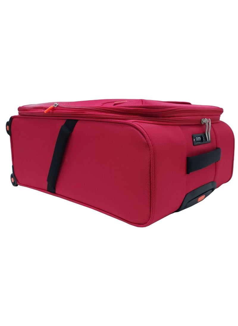 Track Softside 3 Piece Luggage Trolley Set Expandable & 4 Double Wheels With TSA Lock  - Image 4