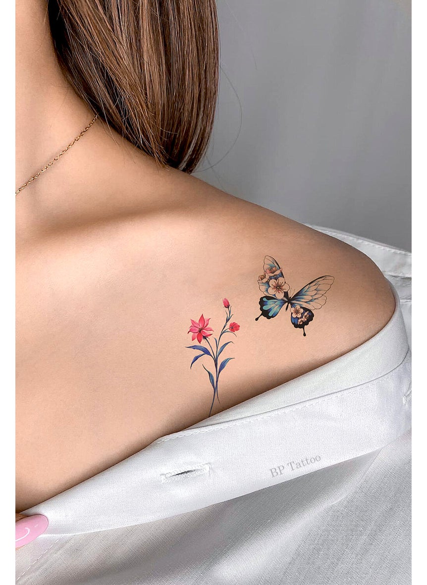 Authentic Butterfly and Flower Tattoo Mini Tattoo - pzsku/Z5BE9200164044D102041Z/45/_/1730621514/5f9c4f6c-3345-4a66-91cf-92b0cdfac935