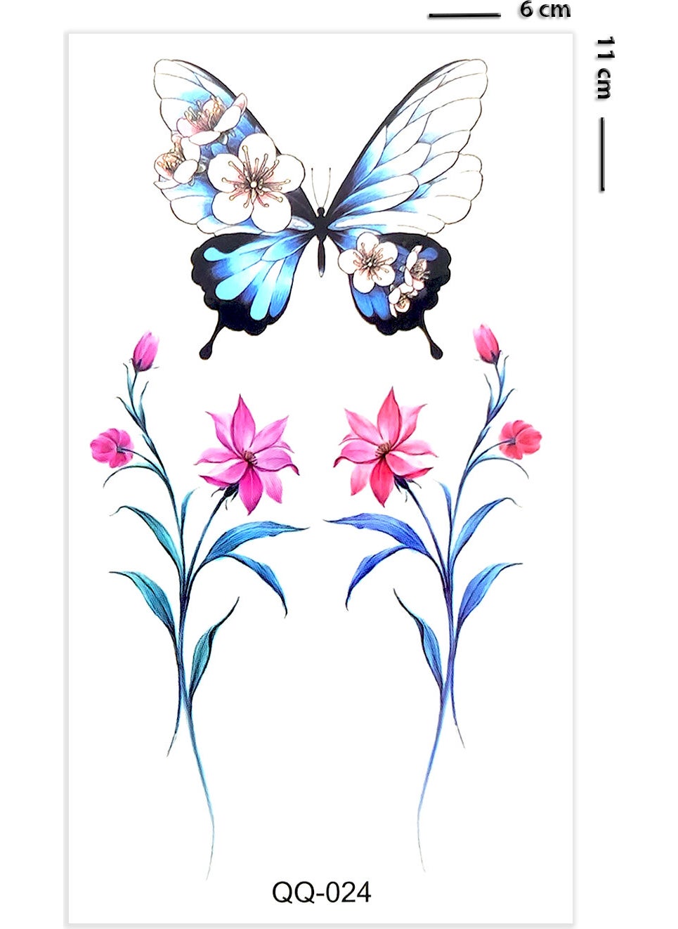 Authentic Butterfly and Flower Tattoo Mini Tattoo - pzsku/Z5BE9200164044D102041Z/45/_/1730621518/141cfae3-1455-45b3-abe7-730ce20f72e0