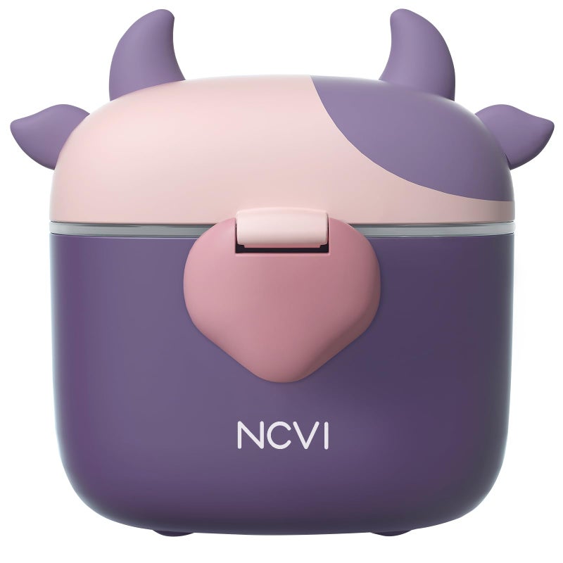 NCVI Baby Formula Dispenser On The Go, Formula Container To Go, Formula Holder for Travel, Outdoor Picnic with Baby Infant, Portable Container for Milk Powder, Snacks, Candy, Fruits (Purple) - Image 1