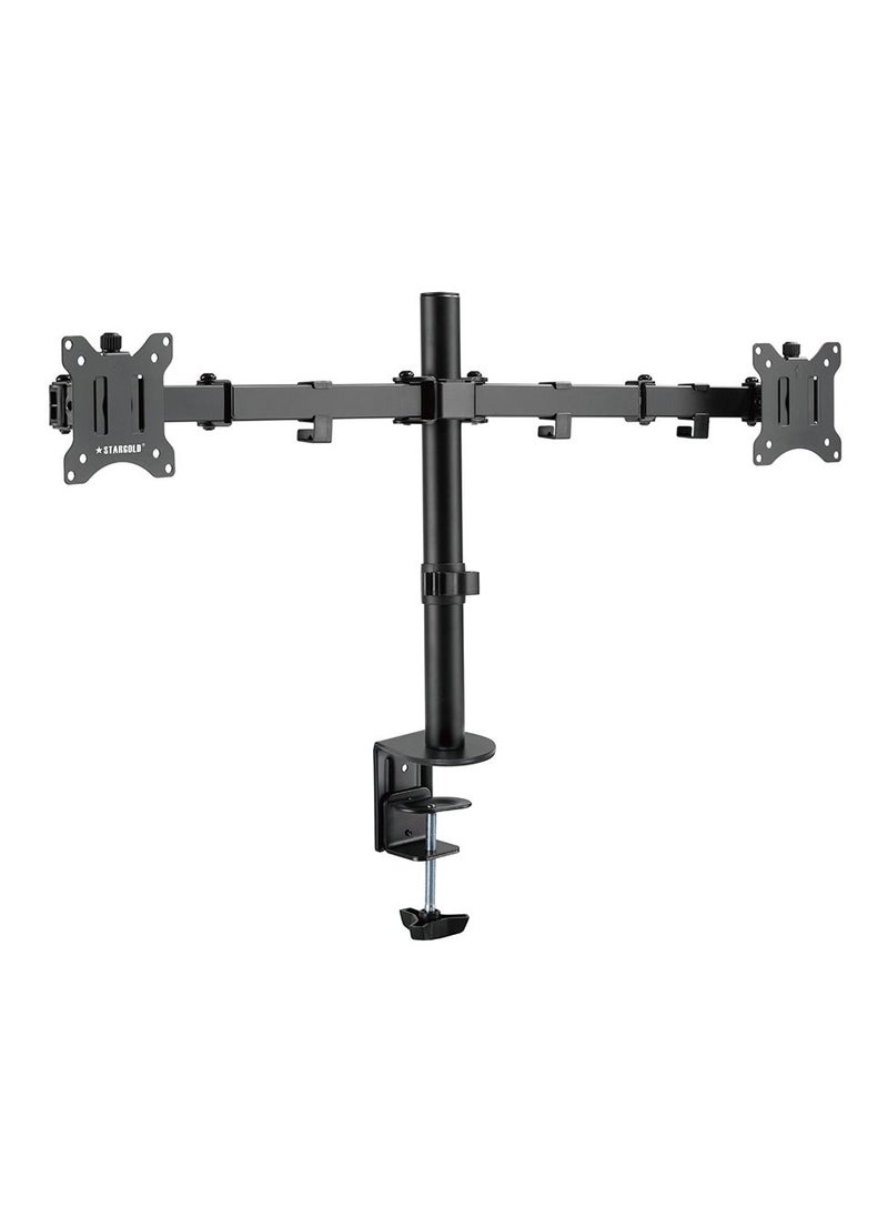 Stargold Articulating Dual Monitor Mount Arms 17 to 32 Black  - Image 1
