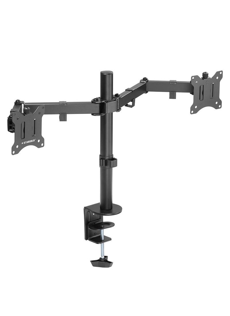 Stargold Articulating Dual Monitor Mount Arms 17 to 32 Black  - Image 2