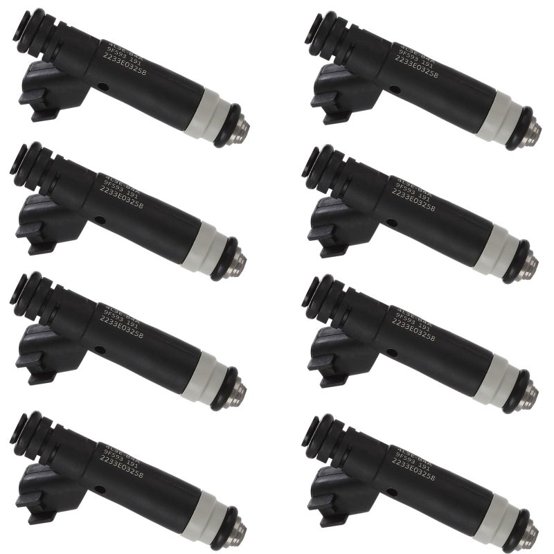 Pjvmvo FJ867 OE 8Cyl 46L Fuel InjectorsCompatible withFord F150 Explorer E150 E250 2004 2005 2006 2007 2008Compatible withMercury 46 Mountaineer 4L3Z9F593AB CM5171 4 Holes Set of 8 - Image 2