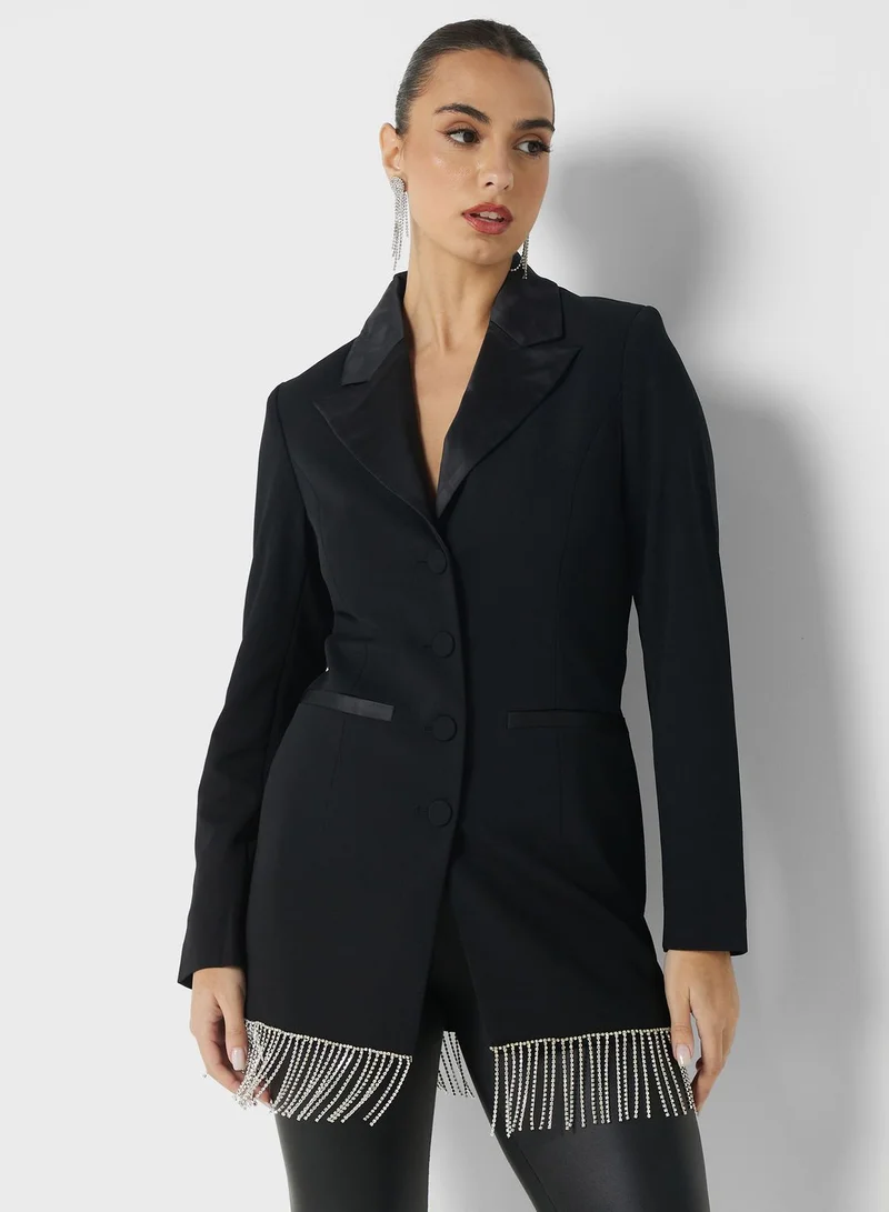 YAS Fringe Hem Blazer