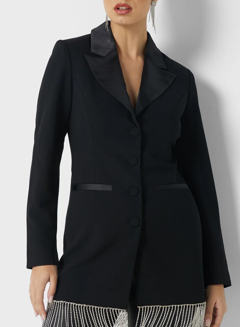 YAS Fringe Hem Blazer