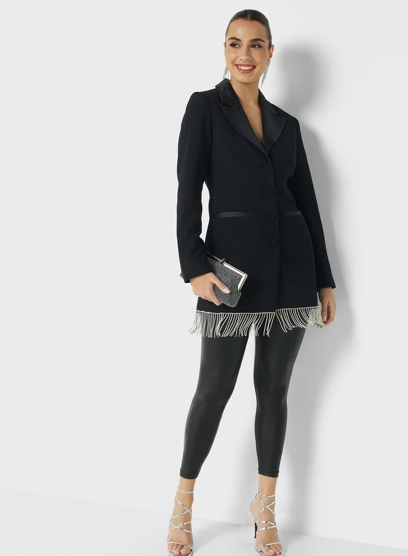 YAS Fringe Hem Blazer