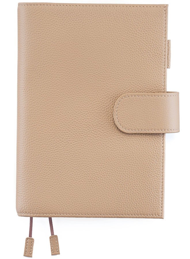 Ox Knight B6 Leather Planner Cover for Stalogy, Midori, Leuchtturm1917, and More - with Pen Loop, Card Slots, Back Pocket, and Bookmarks (Taupe) - Image 1
