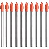 Gunpla Gunpla 10Pcs Multi-Material Drill Bits Set, Cemented Carbide Masonry Drill Bits for Glass, Plastic, Tile, Concrete,  - Image 1