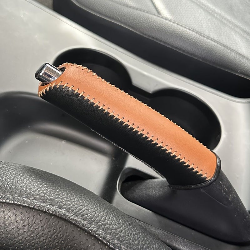 Red Black PU Leather Handbrake Cover Fit Seat Fabia Rapid Altea Toledo - Image 4