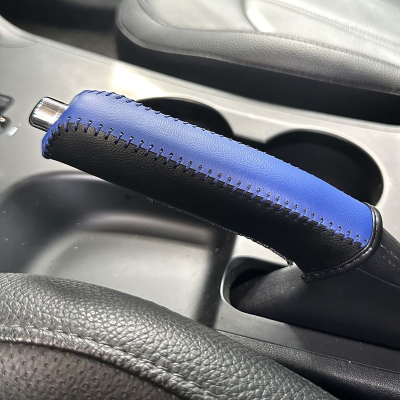 Red Black PU Leather Handbrake Cover Fit Seat Fabia Rapid Altea Toledo - Image 5
