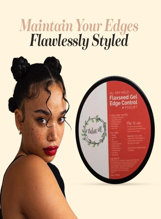 NaturAll Edge Control Hair Gel - Containing Flaxseed and Yogurt, Flaxseed Gel for Curly Hair, Hair Gel for Black Women - Image 2