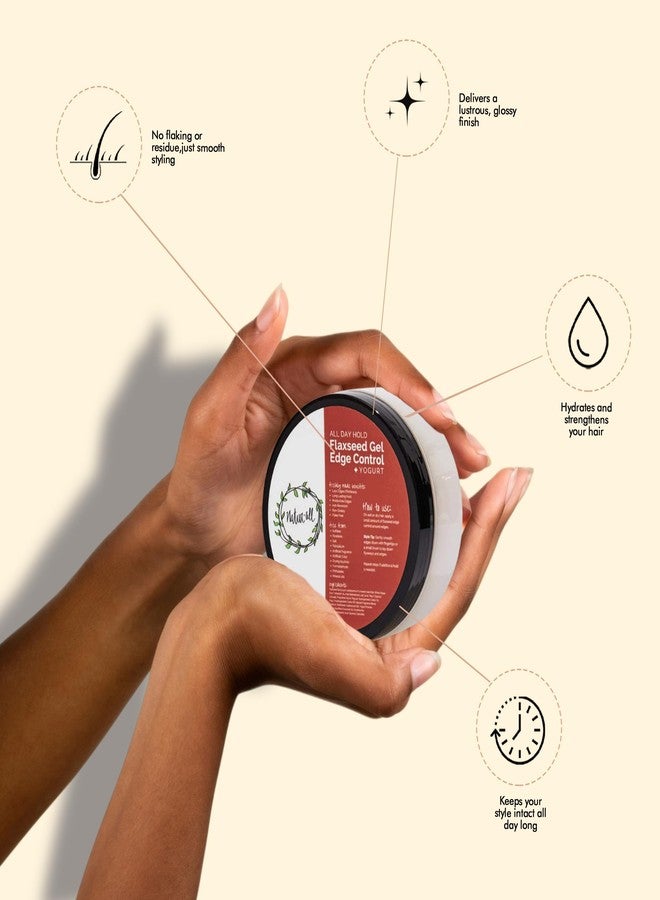 NaturAll Edge Control Hair Gel - Containing Flaxseed and Yogurt, Flaxseed Gel for Curly Hair, Hair Gel for Black Women - Image 4