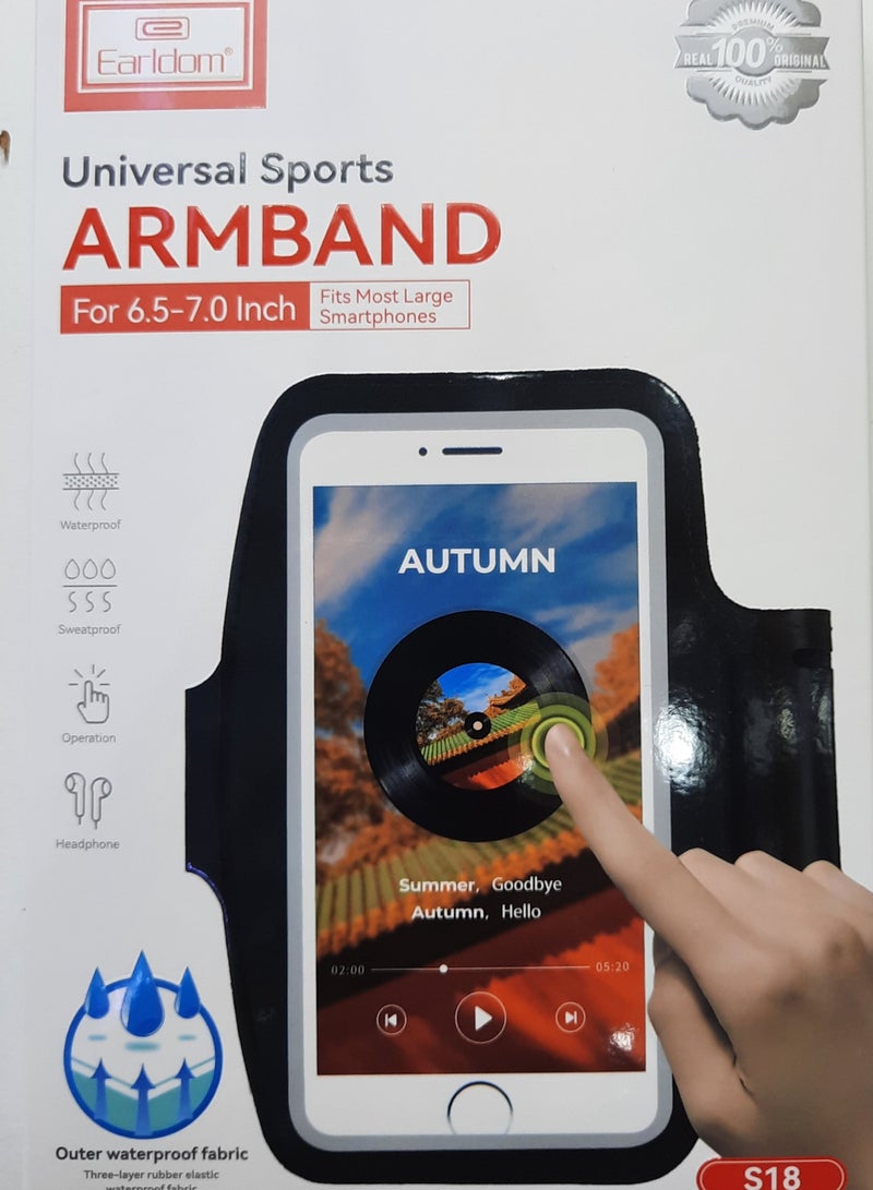 Earldom Premium Universal Sports Armband, Lightweight and Waterproof Phone Holder with Touchscreen - Image 1