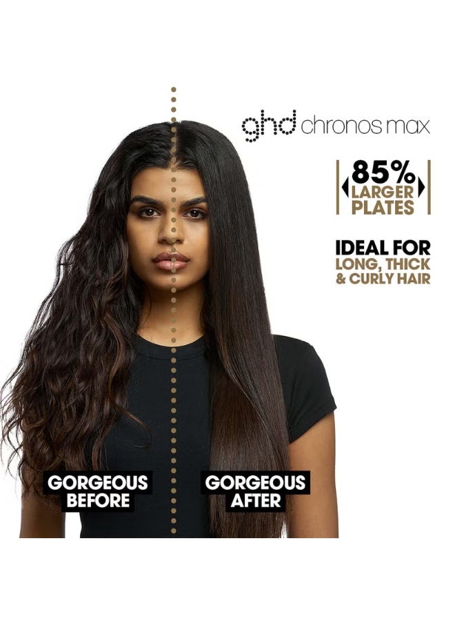 مكواة فرد الشعر جي إتش دي كرونوس ماكس ذات اللوحة العريضة باللون الأسود - Image 2