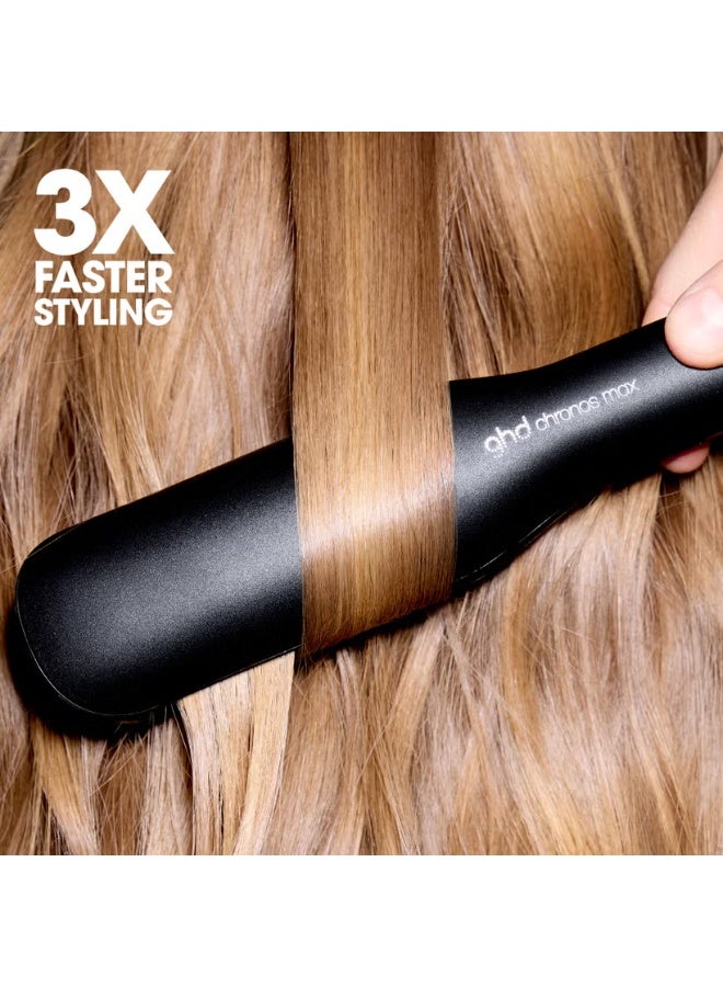 مكواة فرد الشعر جي إتش دي كرونوس ماكس ذات اللوحة العريضة باللون الأسود - Image 3