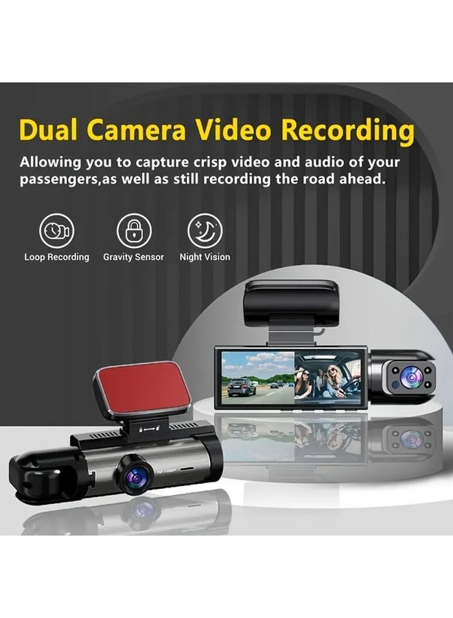 Y36BN 1080P Front 720P Interior Car Dash Cam with Night Vision G Sensor Loop Recording - Image 2
