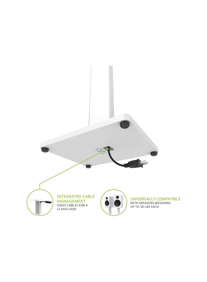 Kanto Audio ST28W 28" Universal Bookshelf Speaker Floor Stand-White, Pair - Image 3