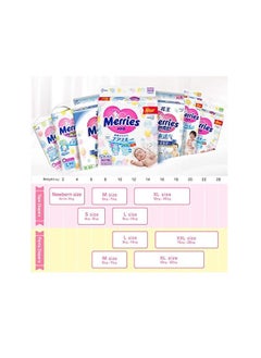 Merries Merries Kao Diapers  S82 4-8kg ,Pack of 2  - Image 2
