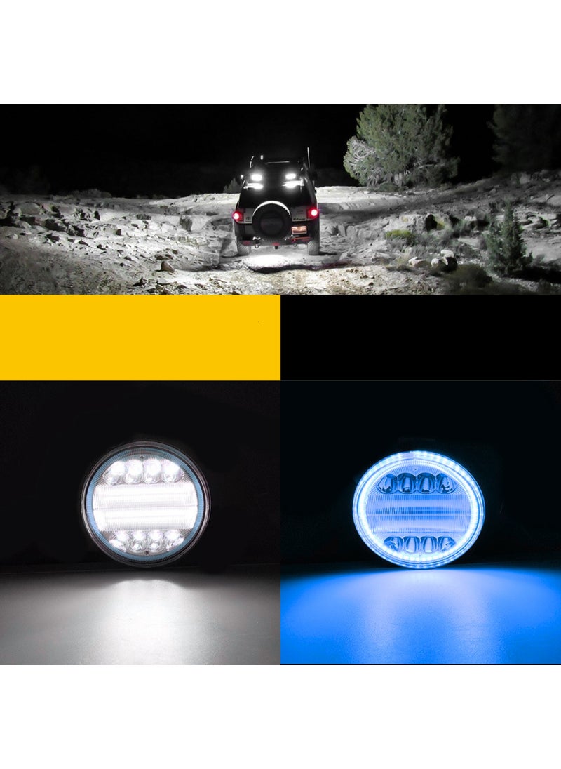 Dekohop - Off Road Daytime and Projector Fog Light Drl White Round 4 Inch 72W Auto Work Lamp - Image 1