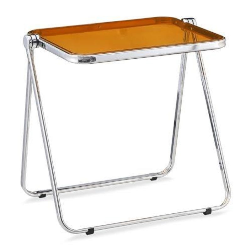 Acrylic Folding Table, Portable Laptop Bed Tray Desk, Adjustable Snack Side Table for Couch, Bedroom, Office and Small Spaces - Image 1