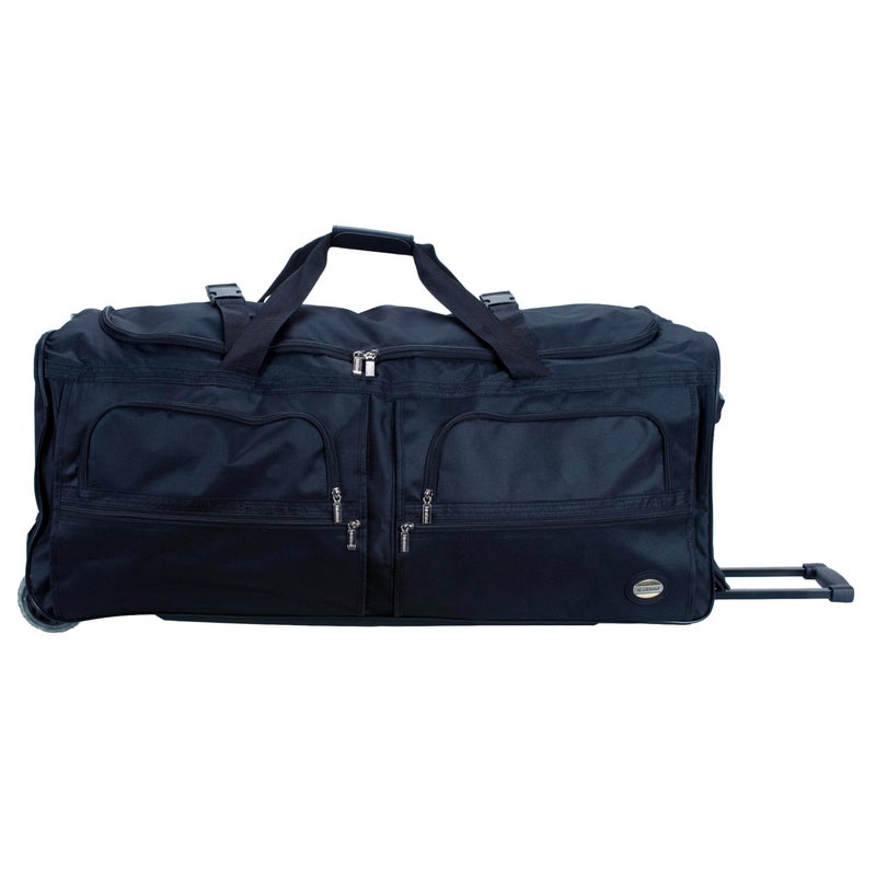 Rockland Rolling Duffel Bag, Black, 40" - Image 1
