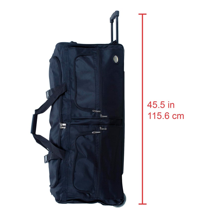 Rockland Rolling Duffel Bag, Black, 40" - Image 2
