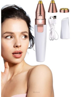 Markafox 2 In 1 Hair Removal Tool Facial Epilator with 2 Heads for All Skin Types  - Image 2
