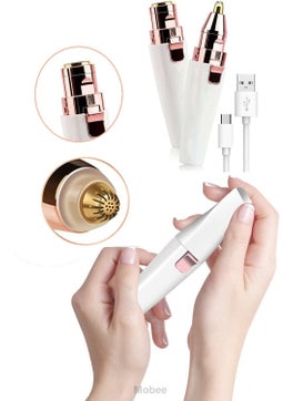 Markafox 2 In 1 Hair Removal Tool Facial Epilator with 2 Heads for All Skin Types  - Image 5