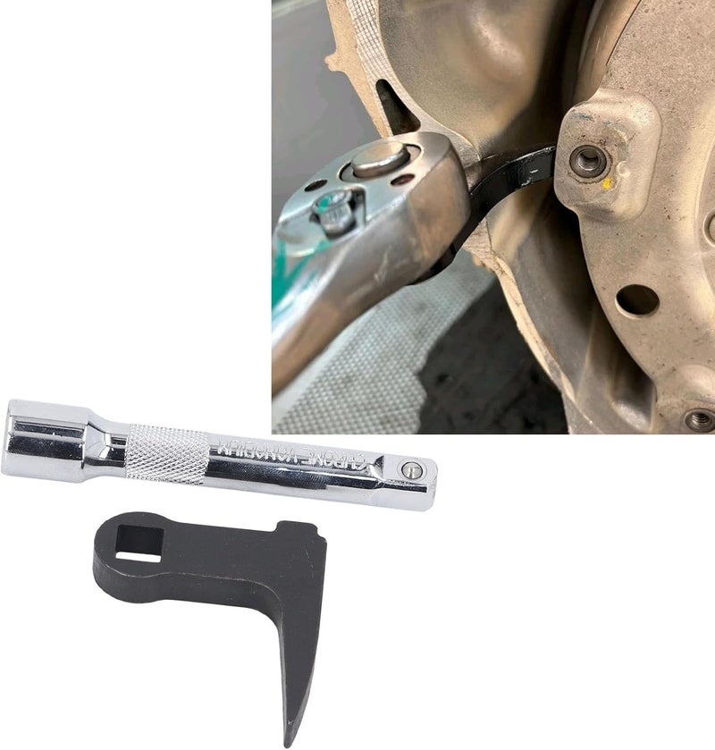 1/2in Pry Bar Wrench Adapter Head, Heavy Duty Cr V Steel Crowbar Adapter for Half Shaft Removal, Multifunctional Car Repairing Tool with for Tight Spaces - Image 3