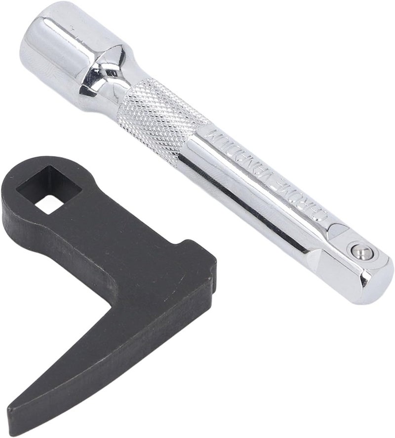 1/2in Pry Bar Wrench Adapter Head, Heavy Duty Cr V Steel Crowbar Adapter for Half Shaft Removal, Multifunctional Car Repairing Tool with for Tight Spaces - Image 1