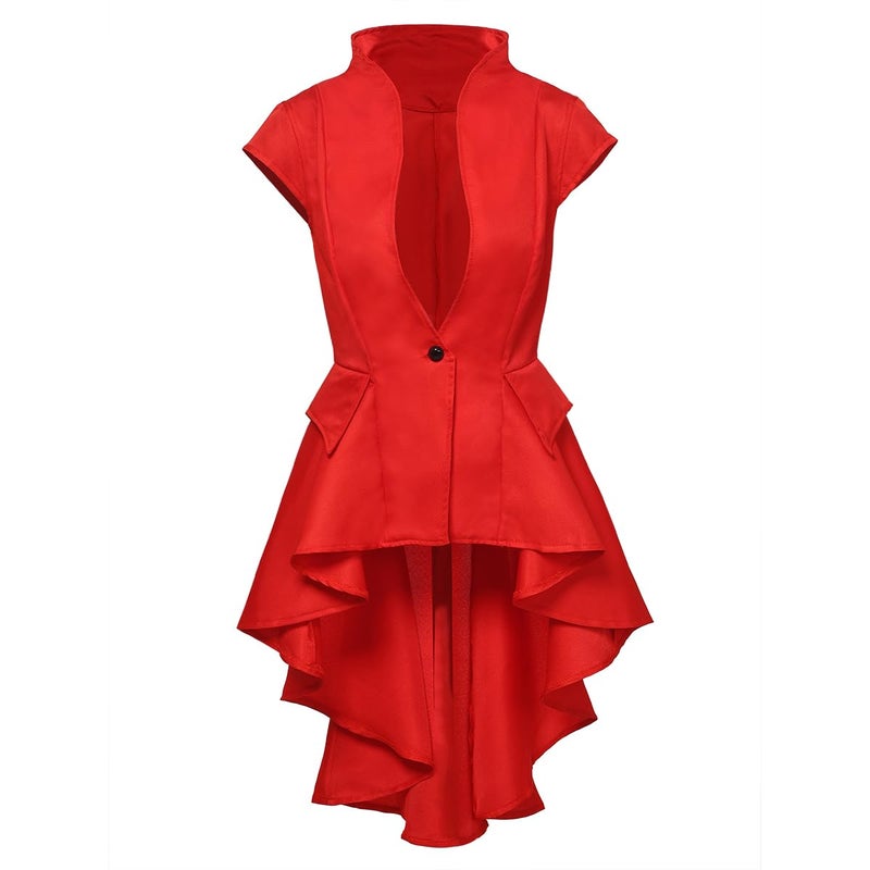 CAMDOM Gothic Steampunk Tailcoat Jacket for Women Renaissance Victorian Vamp Waterfall Waistcoat Tops - Image 1