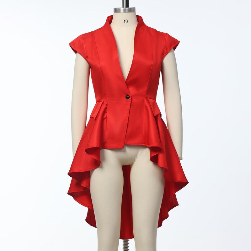 CAMDOM Gothic Steampunk Tailcoat Jacket for Women Renaissance Victorian Vamp Waterfall Waistcoat Tops - Image 2