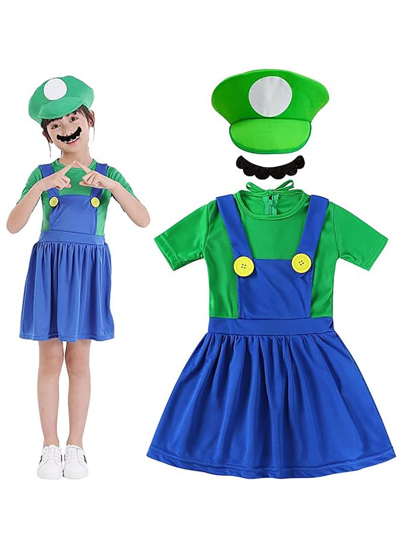 AUTOYSUR Mario Costume Luigi Costume Set, Luigi Costume, Bros Cosplay Costume, Boys, Girls Outfit for Carnival, Fancy Dress Costumes  - Image 3