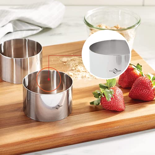 Küchenprofi Stainless Steel Cooking Rings, Set of 4 Forming Ring Molds, 2.5 Inches and 3 Inches - Image 3