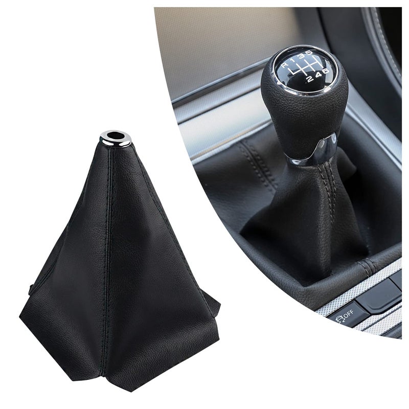 Dustproof Car Shift Knob Cover Protects Gear Shift Knob Decorate Car InteriorUniversal Gear Shift Cover for Most Manual Transmission Car Truck SUV Black